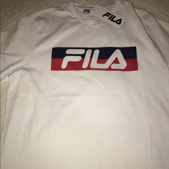 FILA White T-Shirt - Size Medium - Picture 2 of 2